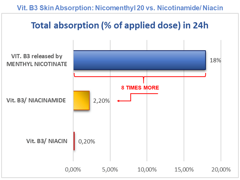 Graphic Nicotinamide Nicomenthyl Skin Penetration